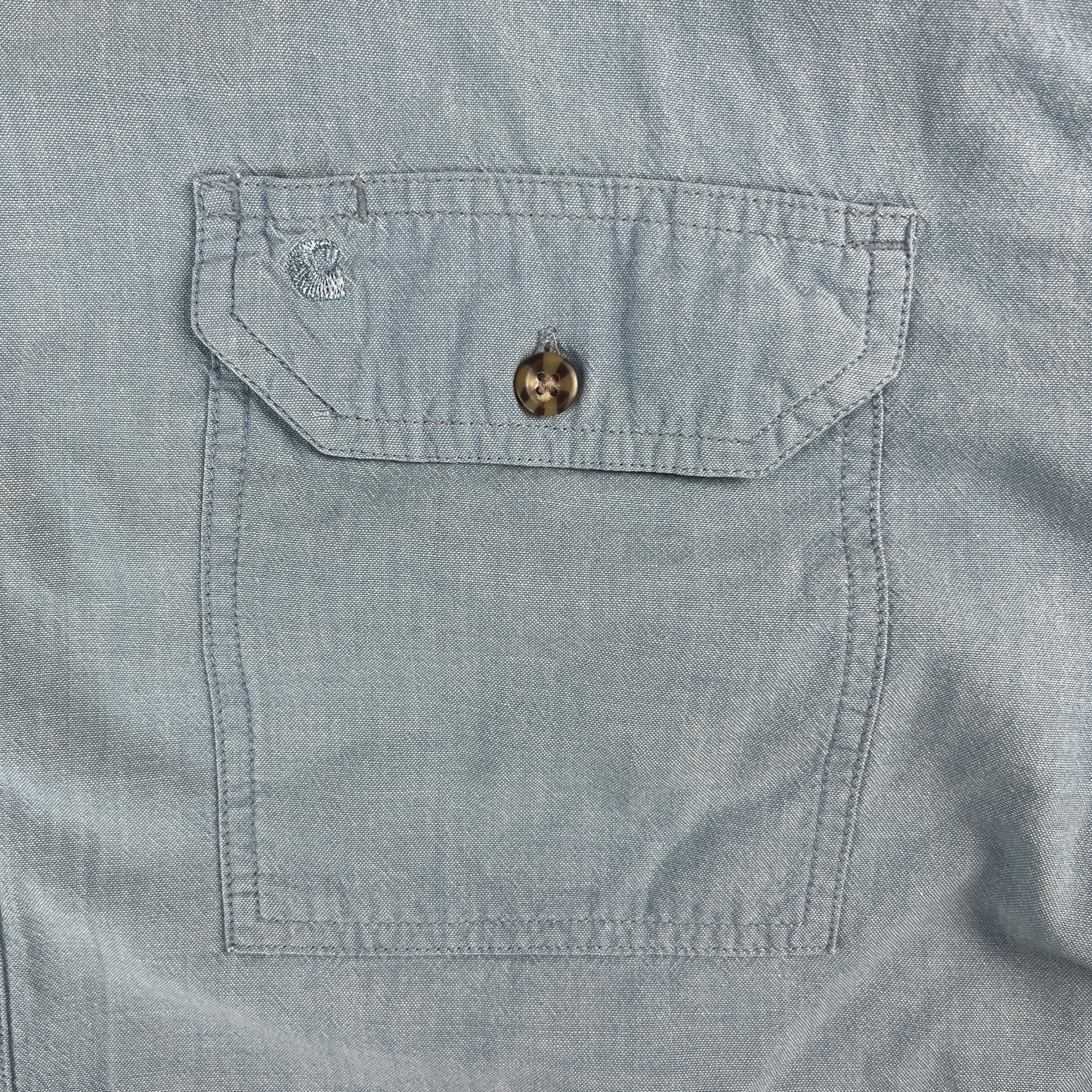 carhartt vintage short sleeve blue shirt