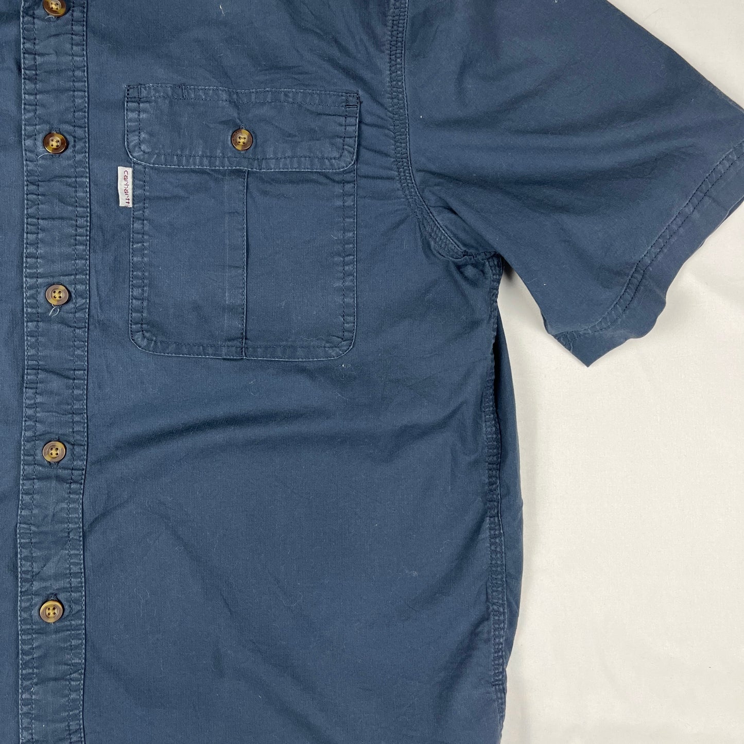 carhartt shortsleeve blue workerwear shirt