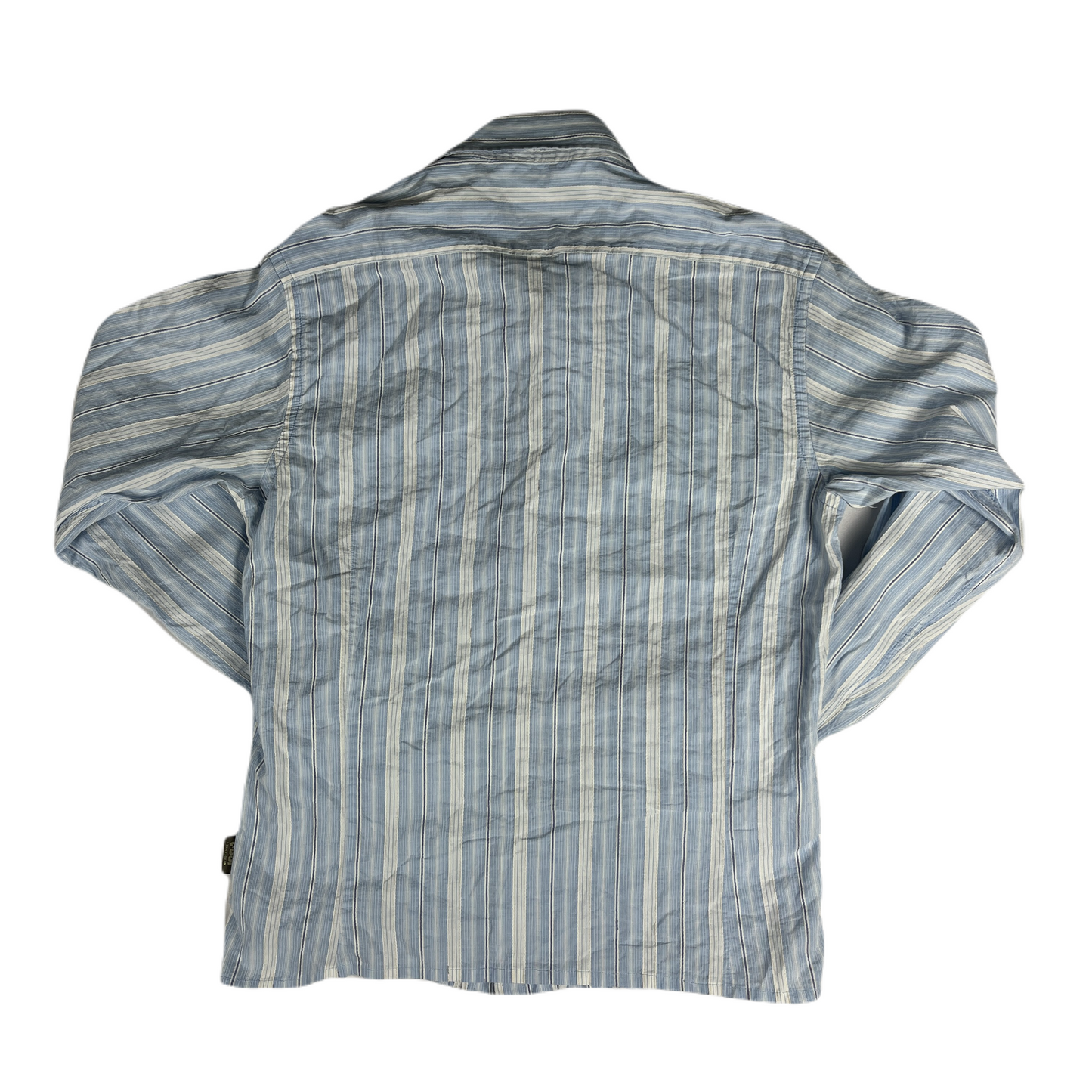 ted baker y2k blue frilly textured shirt