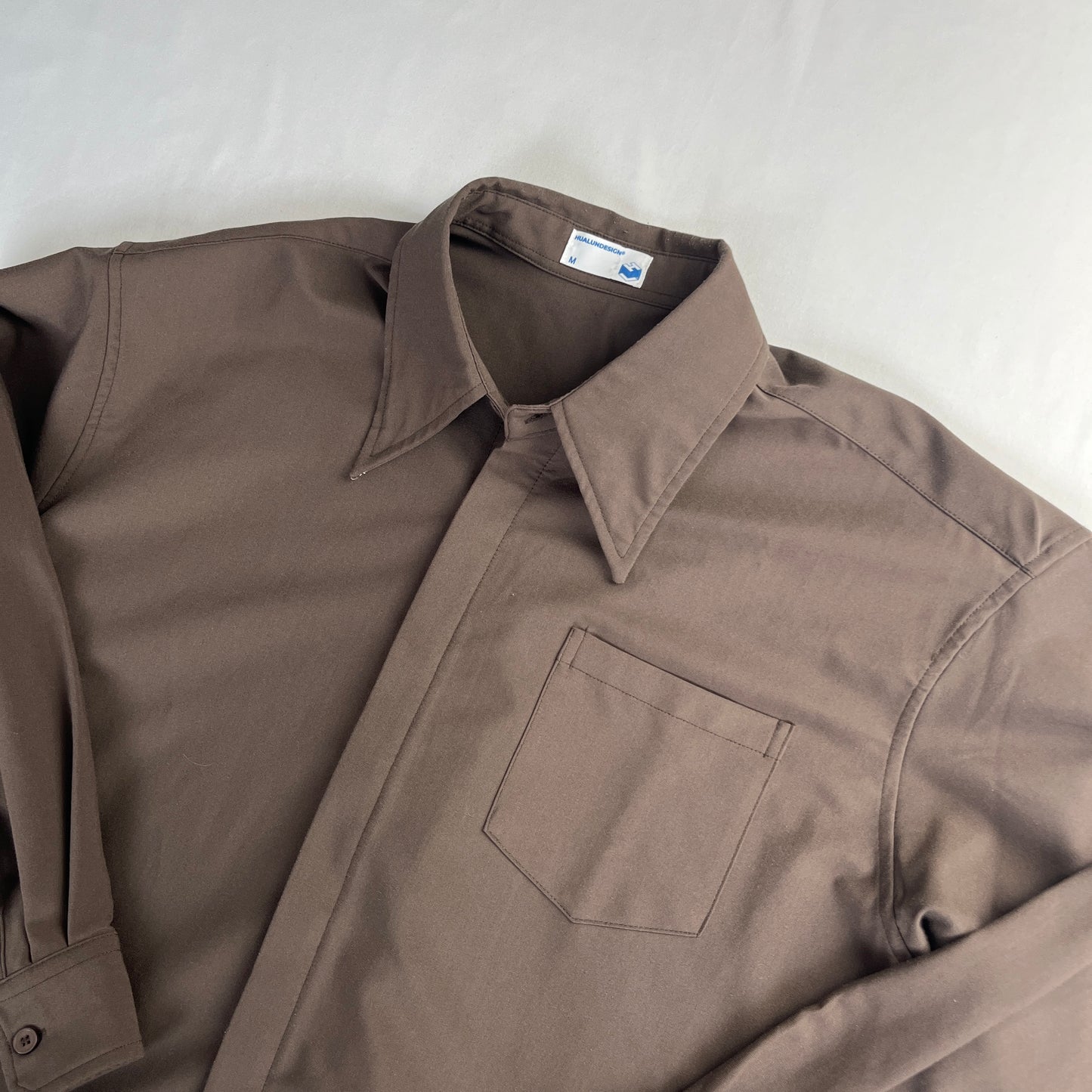 brown oversized worker shirt