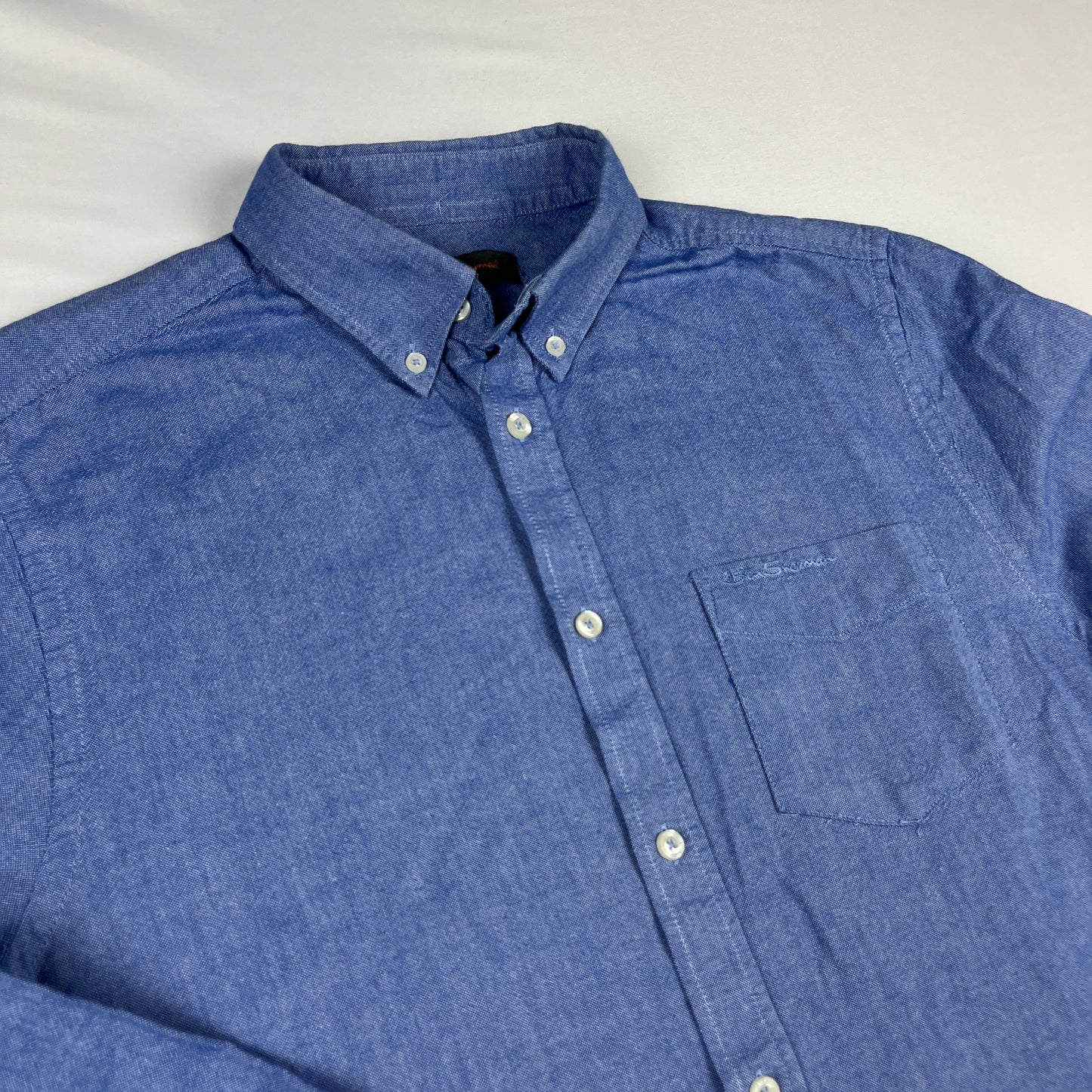 ben sherman blue oversized oxford shirt