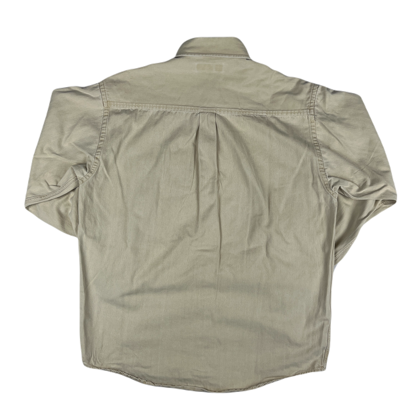 beige vintage oversized button down shirt