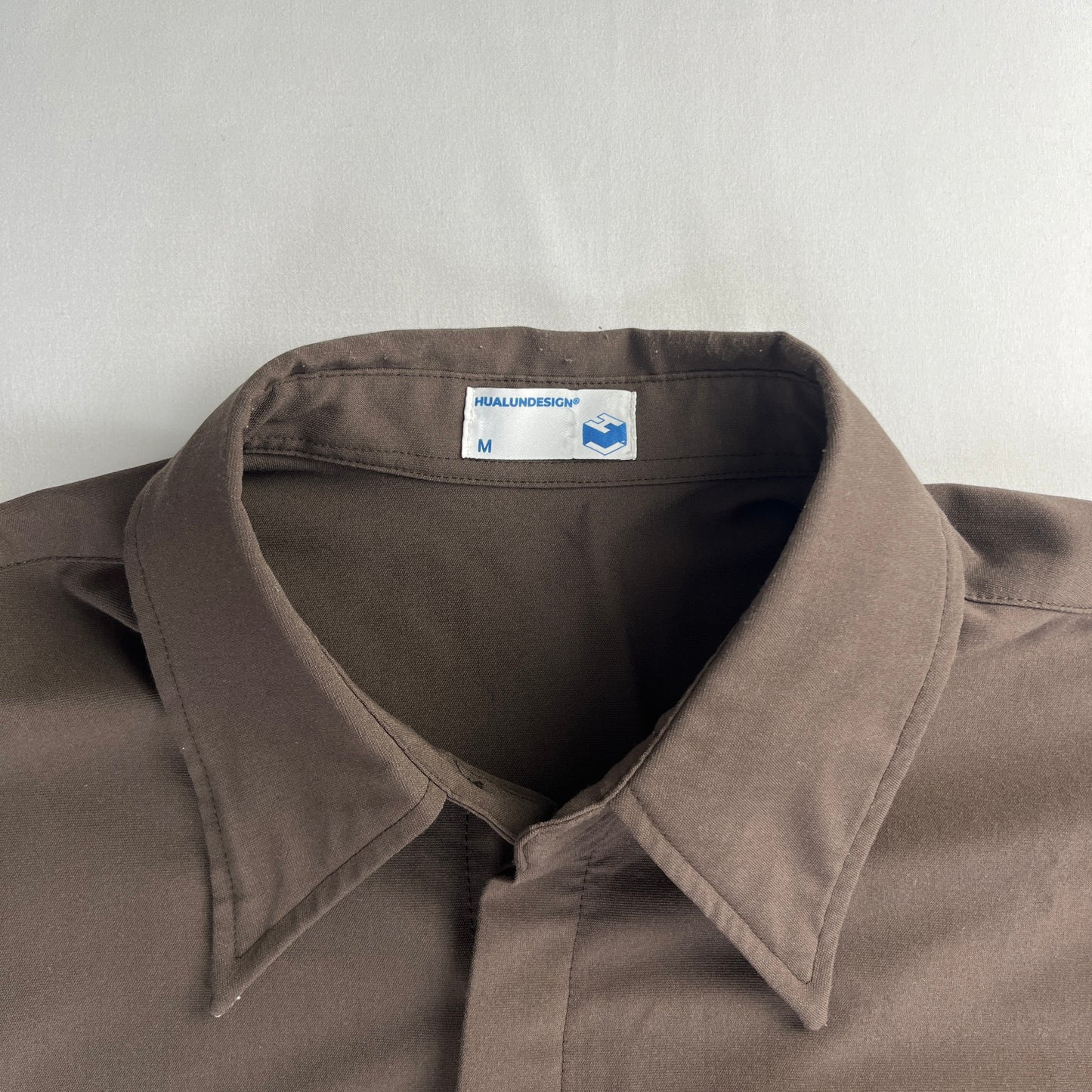 brown oversized worker shirt