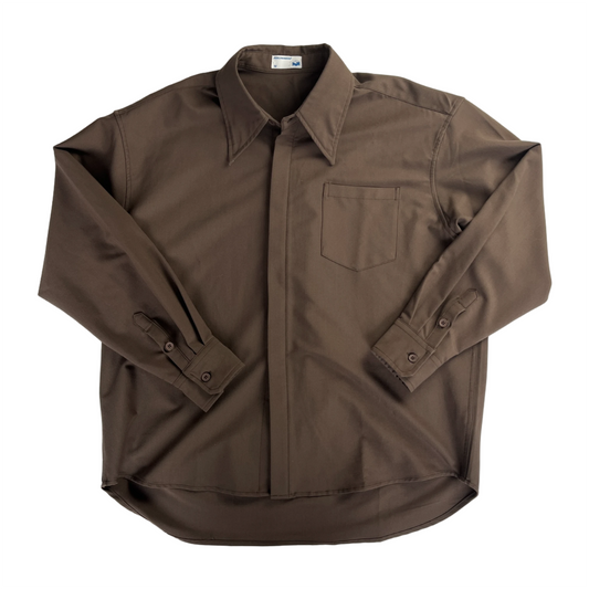 brown oversized worker shirt