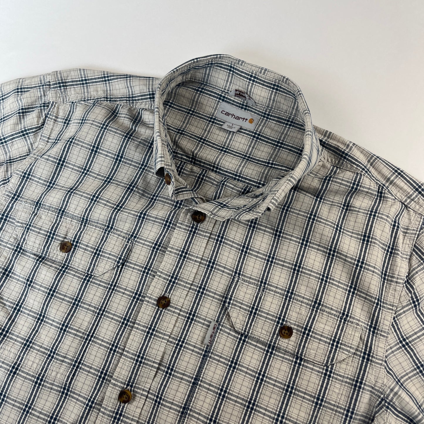 carhartt checked vintage short sleeve shirt