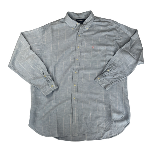 Ralph Lauren vintage blue & pink checked silk shirt