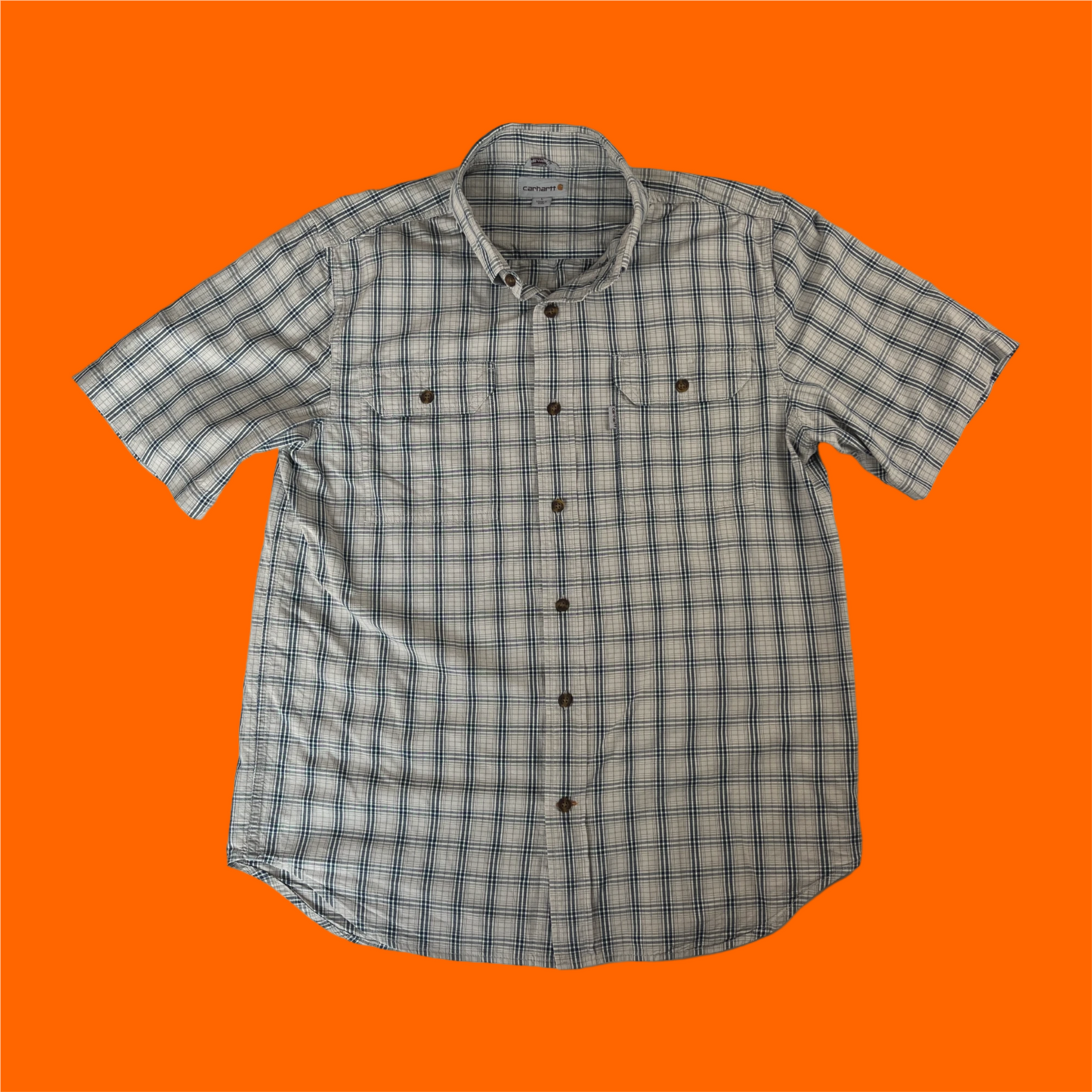 carhartt checked vintage short sleeve shirt