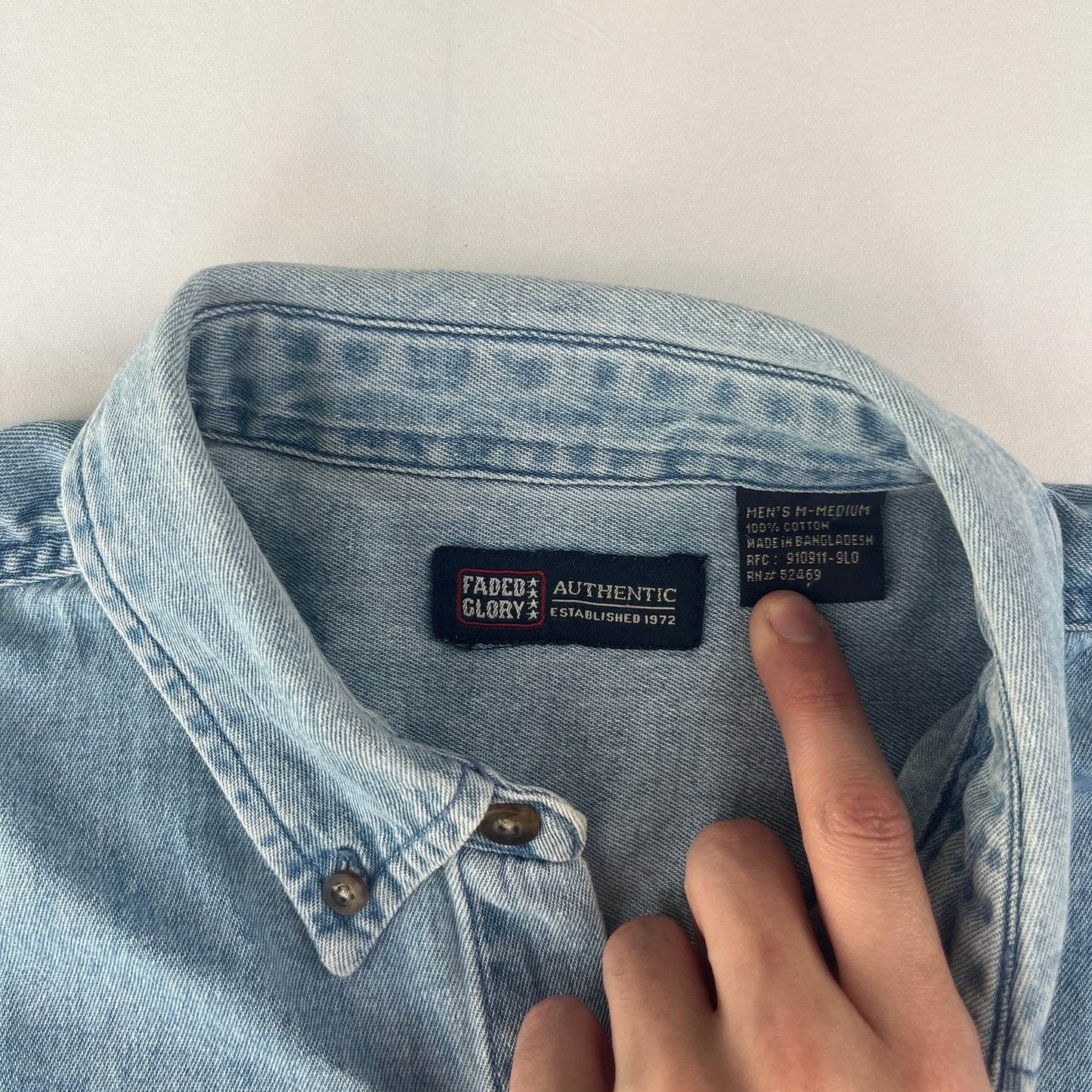 vintage boxy 2000s denim short sleeve shirt