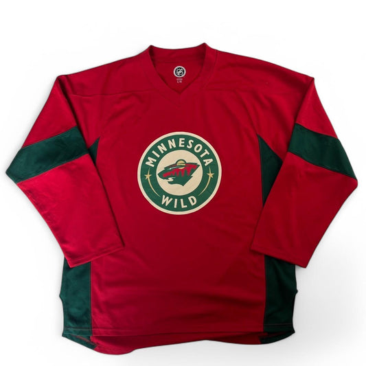 Minnesota Wild NHL long sleeve red & green jersey